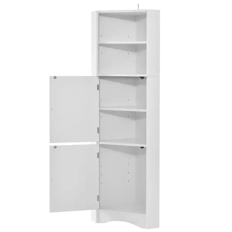 Floor Freestanding Narrow Tall Cabinet Bathroom Corner Cabinet Shelves for Living Room, Bedroom