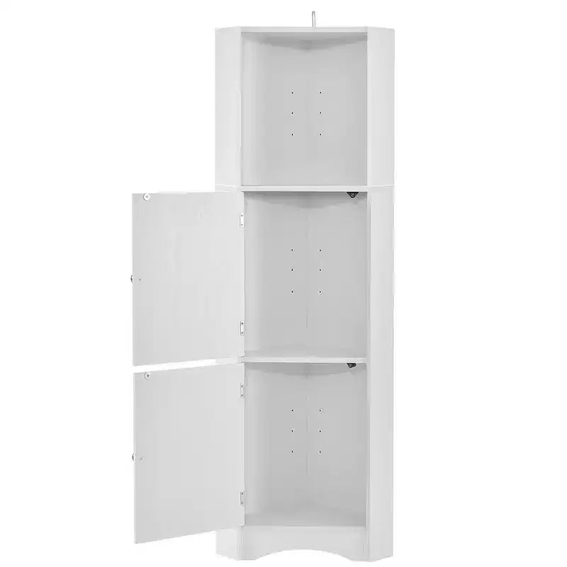 Floor Freestanding Narrow Tall Cabinet Bathroom Corner Cabinet Shelves for Living Room, Bedroom
