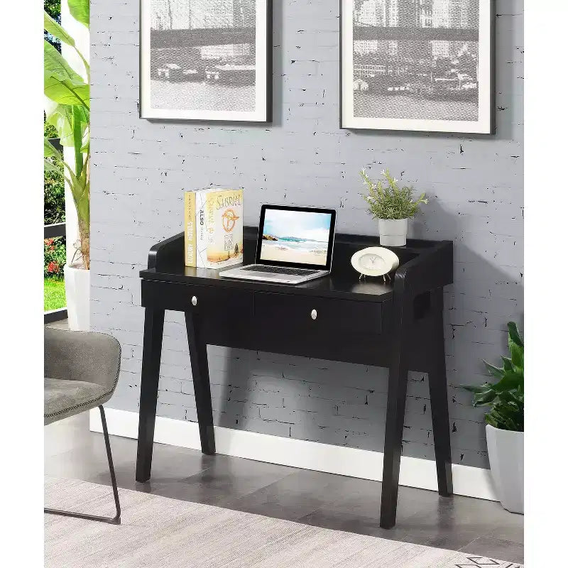 HomeStock 38 in.H Yellow Color Plastic Computer Desks with No Storage