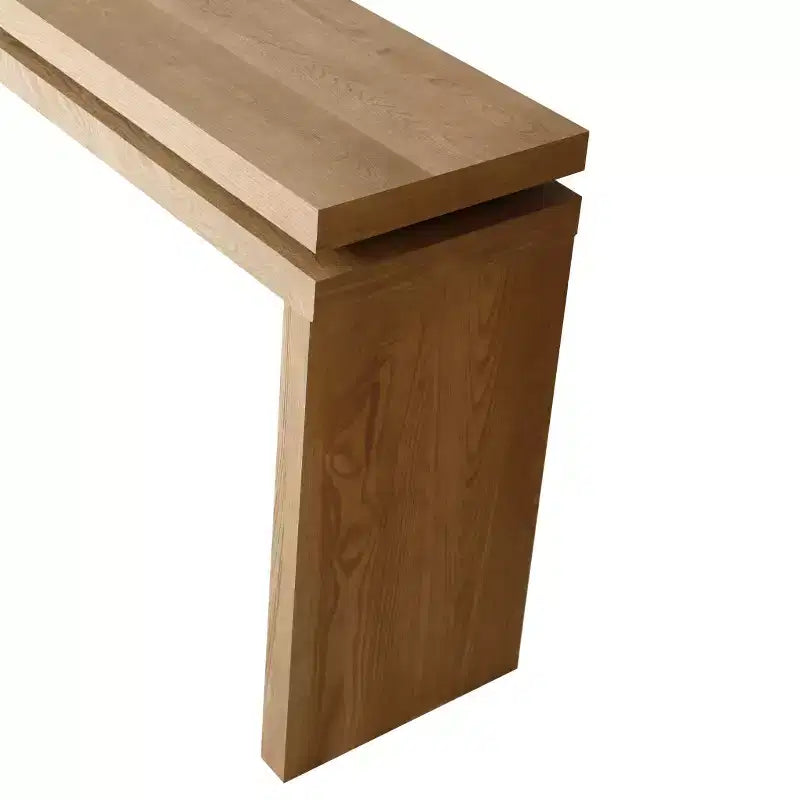 GDFStudio Esom 60 Farmhouse Wood Console Table with Double Board Suspension Shelves