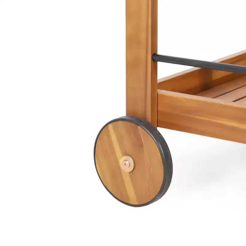 Christopher Knight Home Beauchamp Modern Bar Cart with Two Solid Wheels