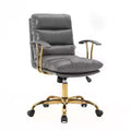 HomeStock 43 in.H Adjustable Height White Cushion Seat Material with Adjustable Lumbar Support Office Chairs
