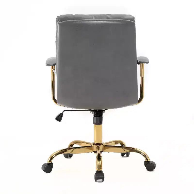 HomeStock 43 in.H Adjustable Height White Cushion Seat Material with Adjustable Lumbar Support Office Chairs