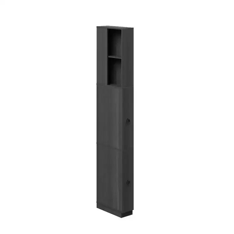 Famapy Dark Gray Narrow Side-Pull Cabinet,6-Tier Dual Vertical Drawers,Moisture-Resistant,Raised Base,Bathroom Storage Cabinet,for Toiletries Storage