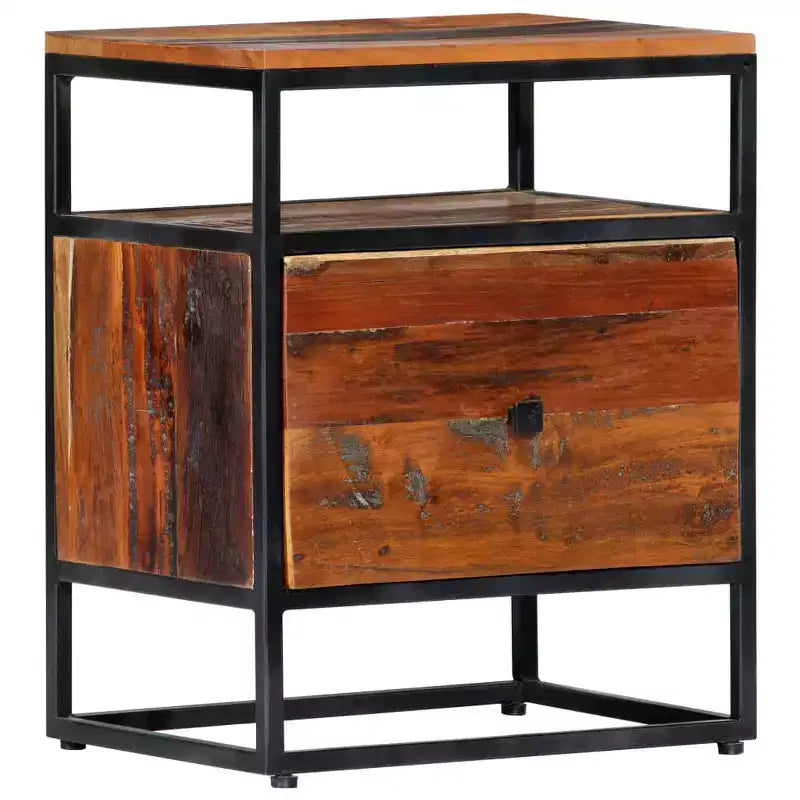 Bedside Cabinet Multicolor Solid reclaimed wood Small
