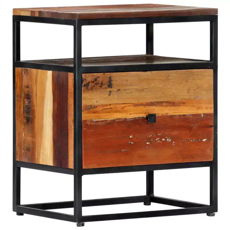 Bedside Cabinet Multicolor Solid reclaimed wood Small