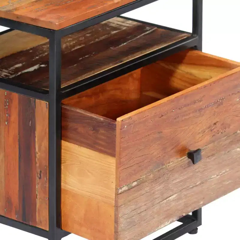 Bedside Cabinet Multicolor Solid reclaimed wood Small
