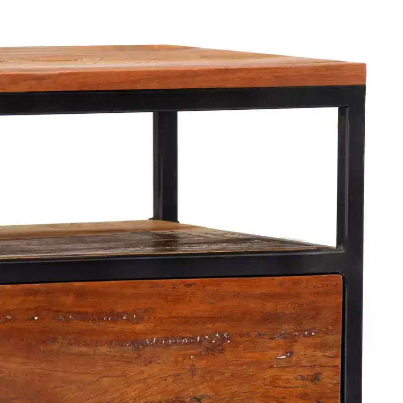 Bedside Cabinet Multicolor Solid reclaimed wood Small
