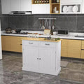 GDFStudio Ruple Folding Kitchen Island Cart with Extendable Rubberwood Countertop