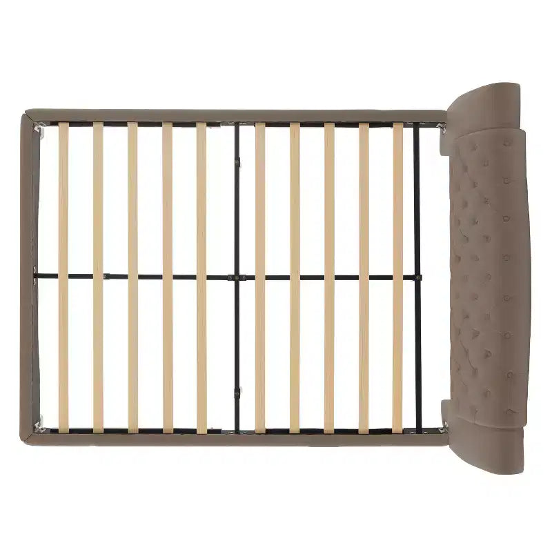 Christopher Knight Home Orina Modern Faux Leather Upholstered Button Tufted Platform Bed