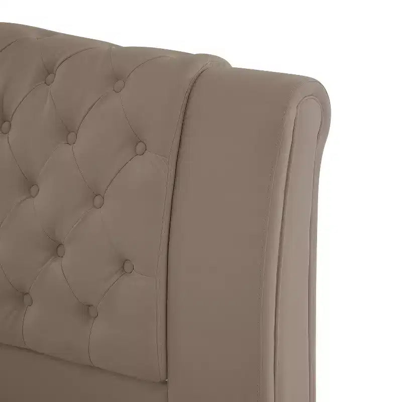 Christopher Knight Home Orina Modern Faux Leather Upholstered Button Tufted Platform Bed