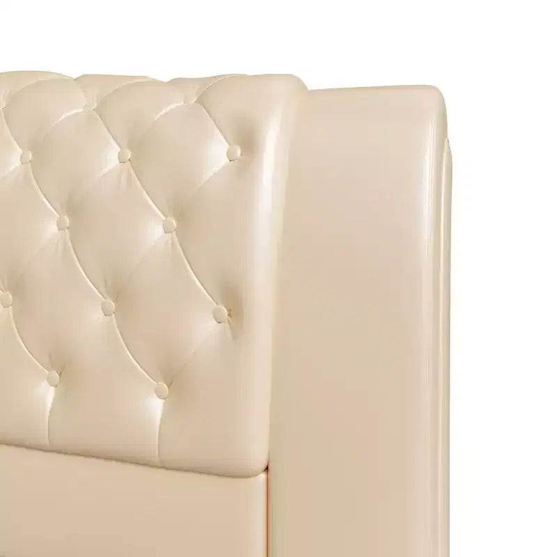 Christopher Knight Home Orina Modern Faux Leather Upholstered Button Tufted Platform Bed