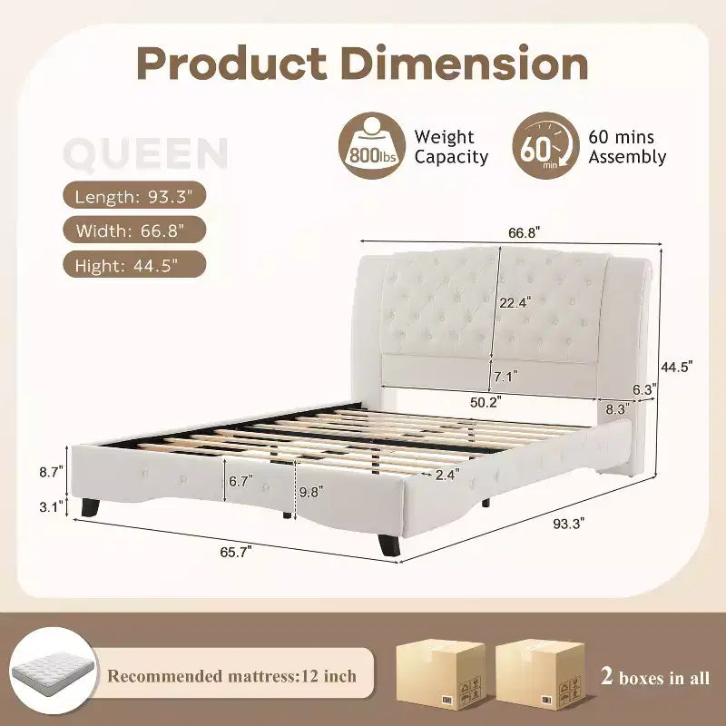 Christopher Knight Home Orina Modern Faux Leather Upholstered Button Tufted Platform Bed