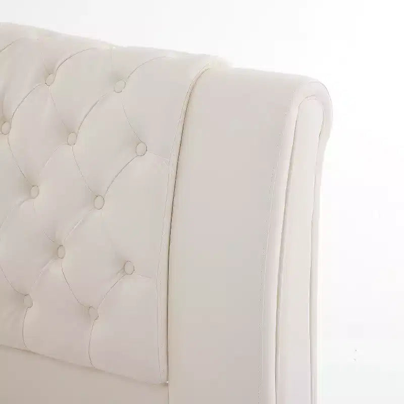 Christopher Knight Home Orina Modern Faux Leather Upholstered Button Tufted Platform Bed