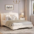 Christopher Knight Home Orina Modern Faux Leather Upholstered Button Tufted Platform Bed