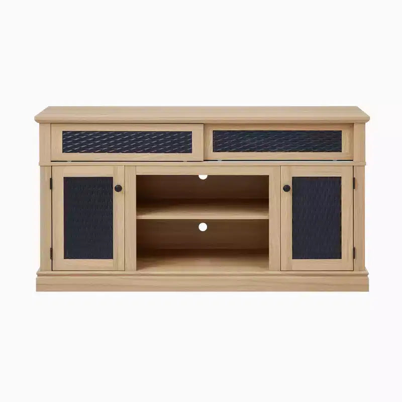 GDFStudio Nox 58.27 Farmhouse Wooden TV and Media Console with Open and Closed Storage and 2 Doors