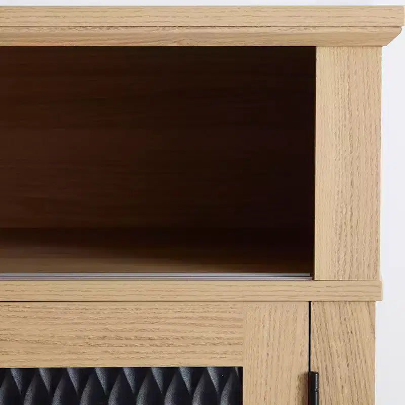 GDFStudio Nox 58.27 Farmhouse Wooden TV and Media Console with Open and Closed Storage and 2 Doors
