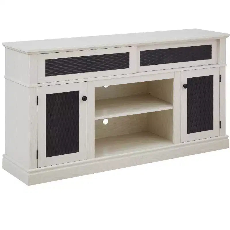 GDFStudio Nox 58.27 Farmhouse Wooden TV and Media Console with Open and Closed Storage and 2 Doors
