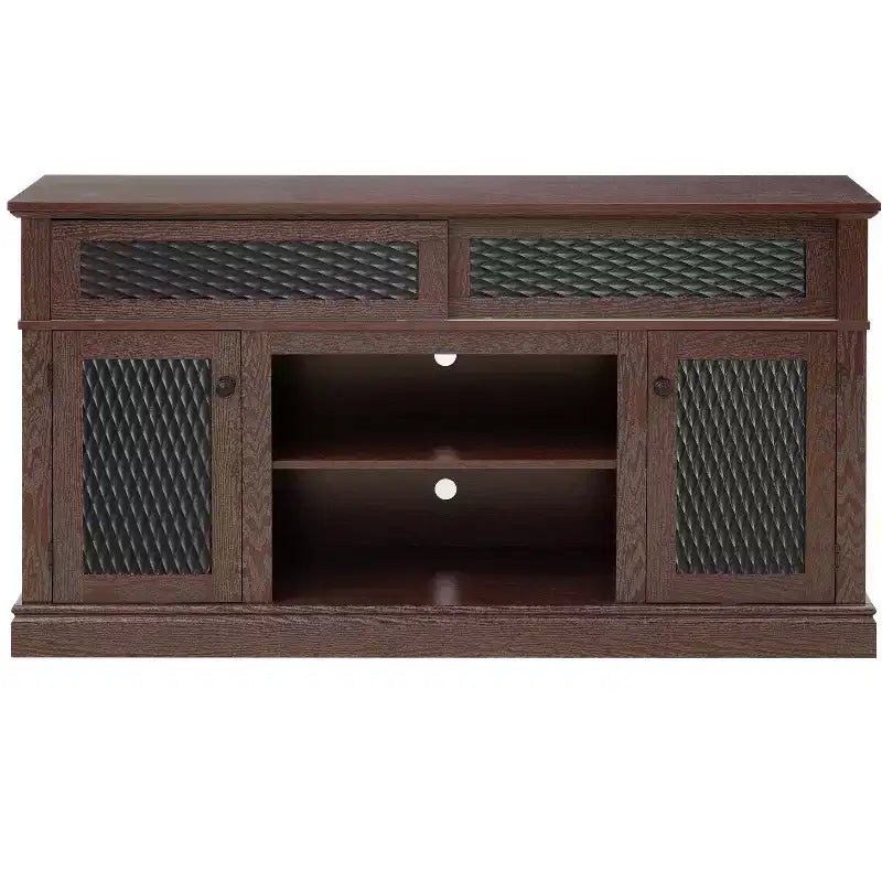 GDFStudio Nox 58.27 Farmhouse Wooden TV and Media Console with Open and Closed Storage and 2 Doors