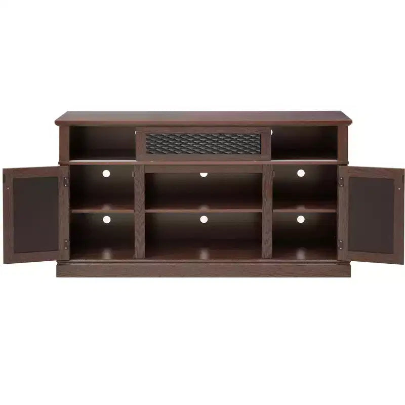 GDFStudio Nox 58.27 Farmhouse Wooden TV and Media Console with Open and Closed Storage and 2 Doors