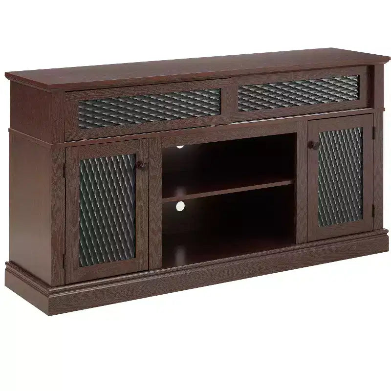 GDFStudio Nox 58.27 Farmhouse Wooden TV and Media Console with Open and Closed Storage and 2 Doors