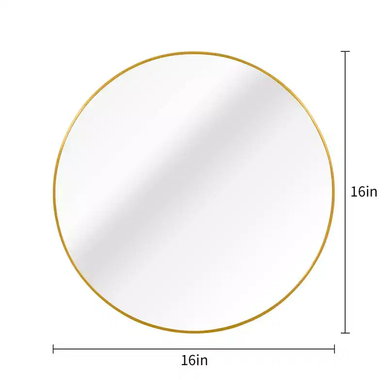 MAYEERTY Metal Framed Round Bathroom Mirror for Wall