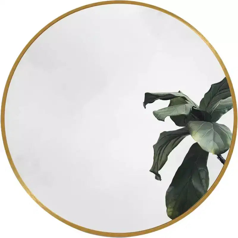 MAYEERTY Metal Framed Round Bathroom Mirror for Wall