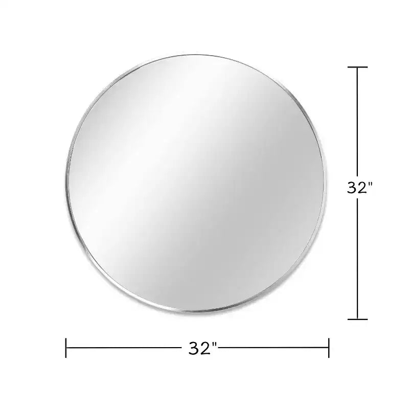 MAYEERTY Metal Framed Round Bathroom Mirror for Wall
