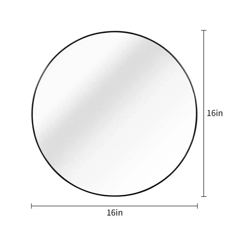 MAYEERTY Metal Framed Round Bathroom Mirror for Wall