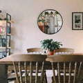 MAYEERTY Metal Framed Round Bathroom Mirror for Wall