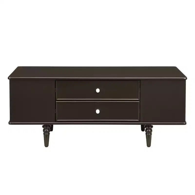 Rectangle Coffee Table with Drawers, 47.2 Wood Center Table with Hidden Storage Compartments for Living Room