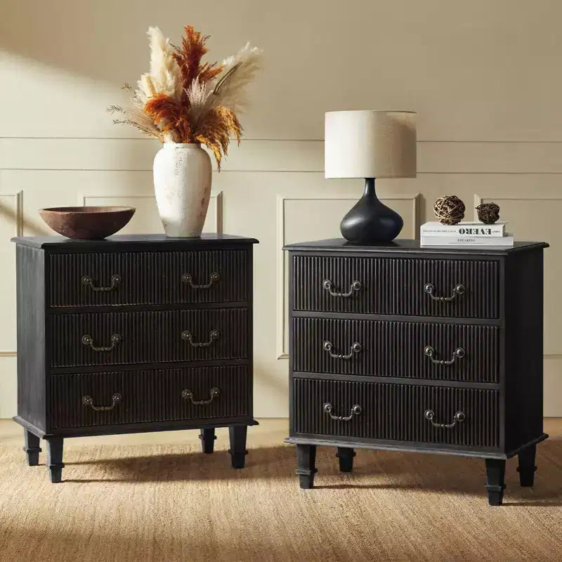 Phil 2 - Drawer end table with Integrated Charging Station and Pull-Out Tray Set of 2HULALA HOME