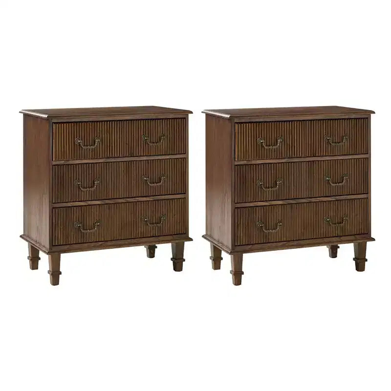 Phil 2 - Drawer end table with Integrated Charging Station and Pull-Out Tray Set of 2HULALA HOME