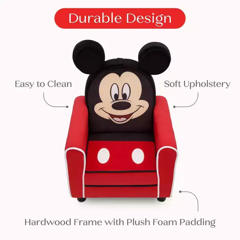 Delta Children Mickey Mouse Character Kids Upholstered Chair