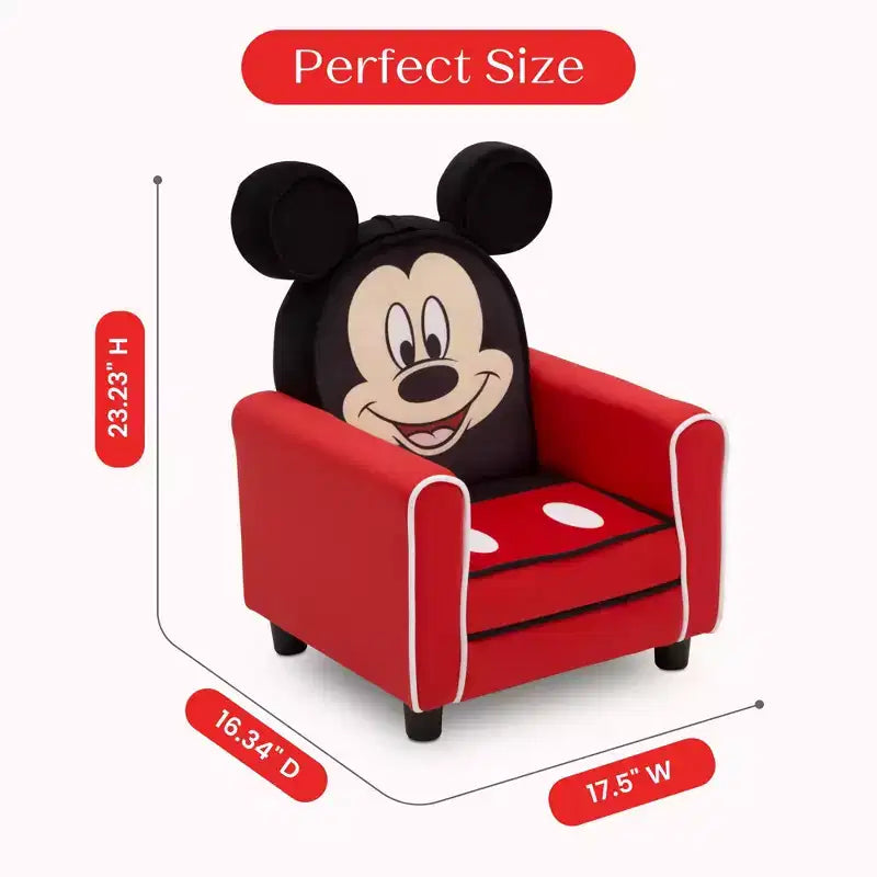 Delta Children Mickey Mouse Character Kids Upholstered Chair