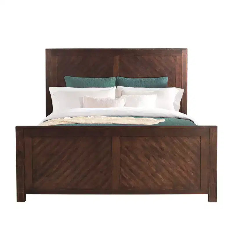 King Dex Platform Storage Bed Walnut Brown - Picket House Furnishings