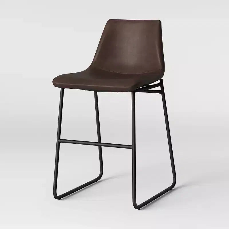24 Bowden Faux Leather Counter Height Barstool with Footrest - Threshold