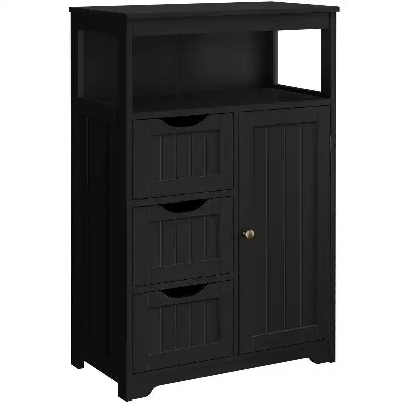 Yaheetech Wooden Floor Cabinet Free Standing Storage Organizer for Living Room