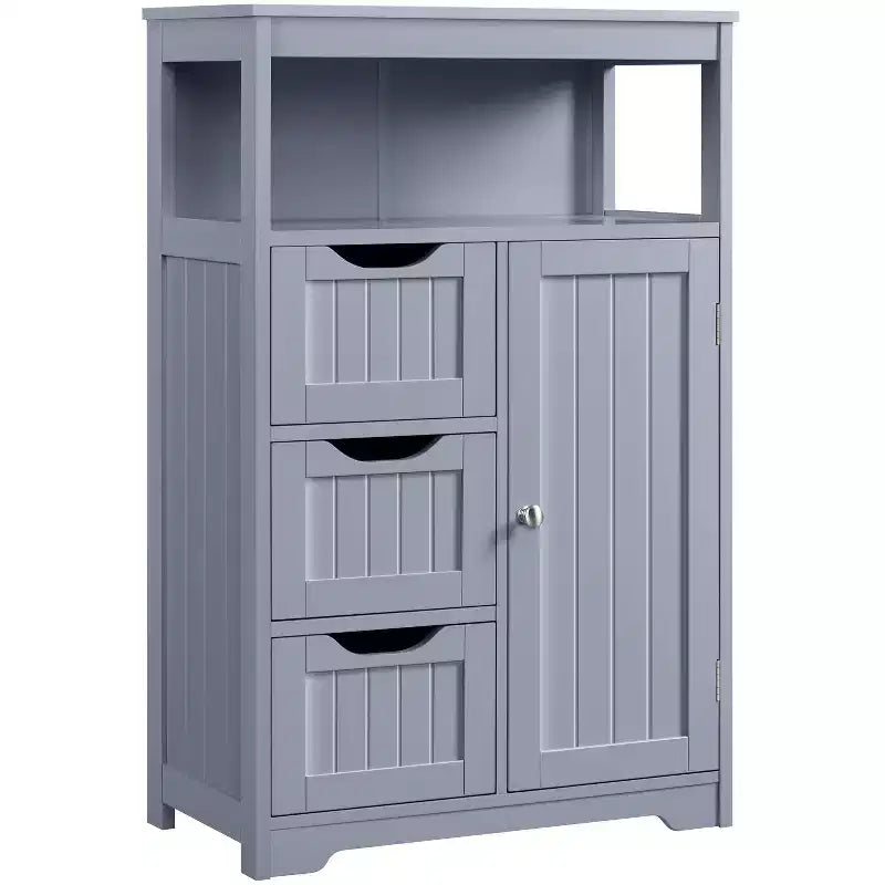 Yaheetech Wooden Floor Cabinet Free Standing Storage Organizer for Living Room