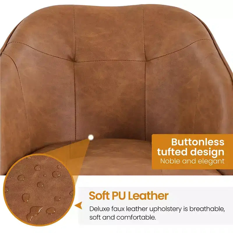 Yaheetech Velvet Desk Chair for Home Office, Soft Height Adjustable 360 Swivel Computer Chair