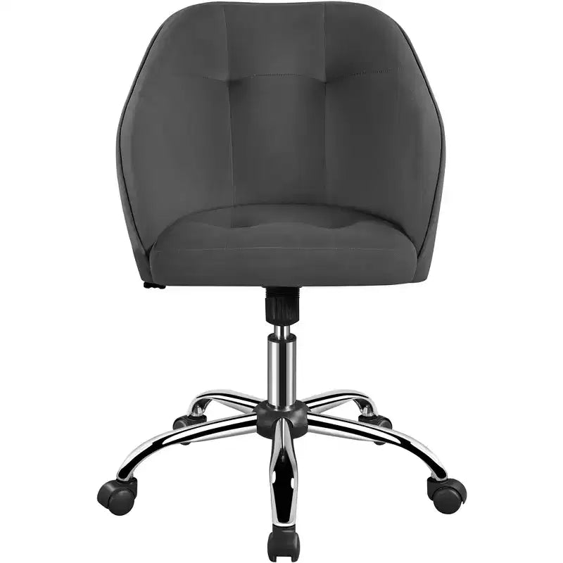 Yaheetech Velvet Desk Chair for Home Office, Soft Height Adjustable 360 Swivel Computer Chair