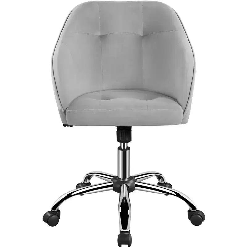 Yaheetech Velvet Desk Chair for Home Office, Soft Height Adjustable 360 Swivel Computer Chair