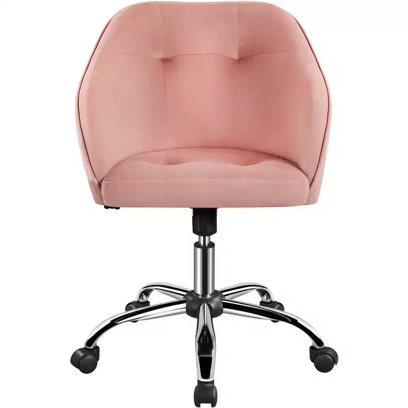 Yaheetech Velvet Desk Chair for Home Office, Soft Height Adjustable 360 Swivel Computer Chair
