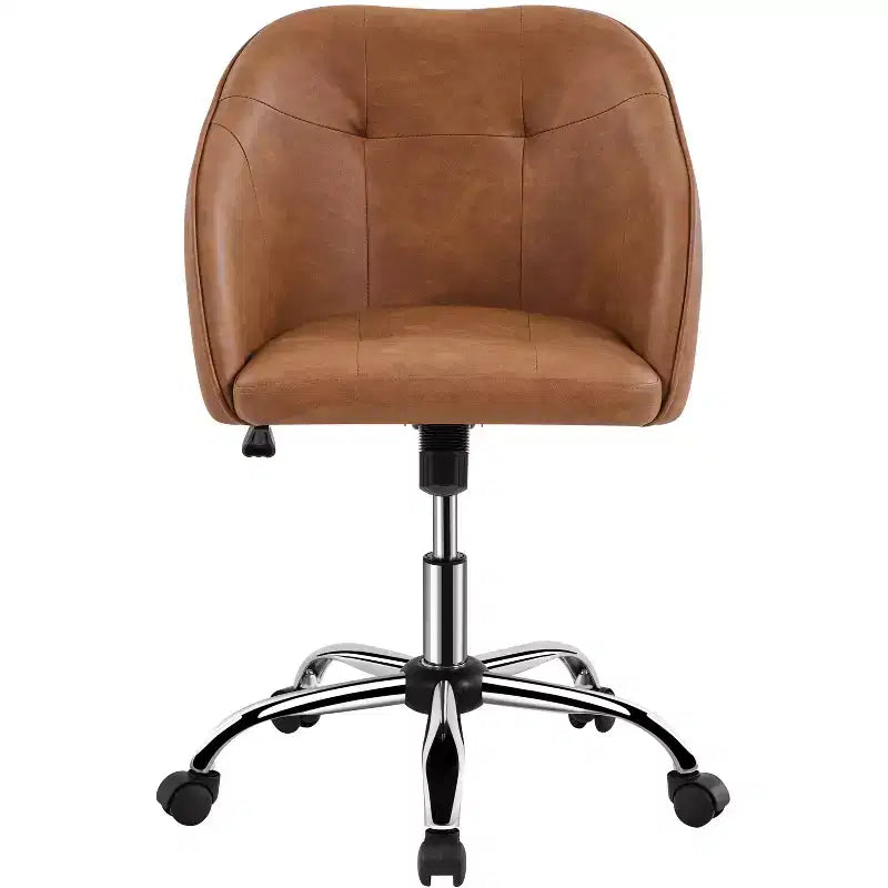 Yaheetech Velvet Desk Chair for Home Office, Soft Height Adjustable 360 Swivel Computer Chair